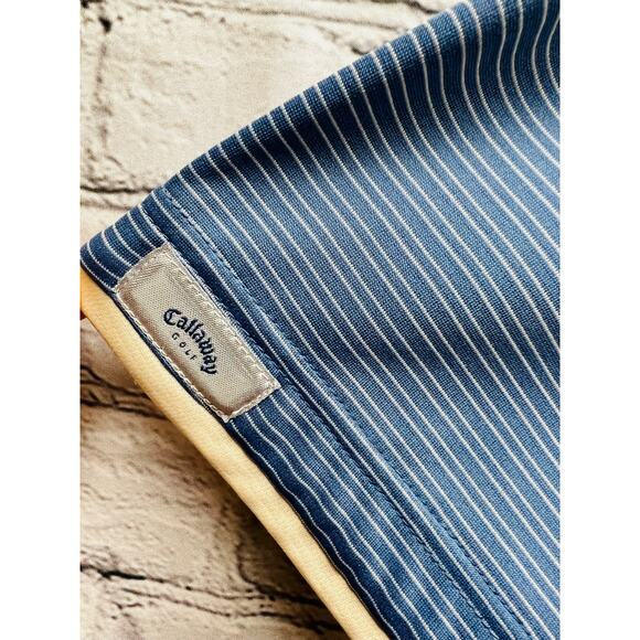 Callaway Golf Heather Micro Stripe Mens Polo Shirt Size XL 100% Polyester - Picture 6 of 11